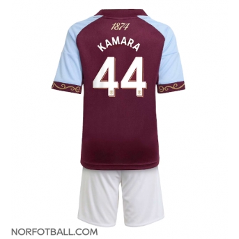 Billige Fotballdrakt Aston Villa Boubacar Kamara #44 Replika Hjemmedraktsett Barn 2025-26 Kortermet (med bukser)